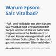 Sie sehen eine Packung Epsom Salz Vitalbad, Produktbild: 02 Epsom Salz Vitalbad, A-Nr.: 4325437 - 02