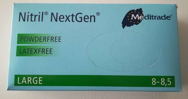 Einmalhandschuhe Nitril Gr. L blau, A-Nr.: 4894879 - 02