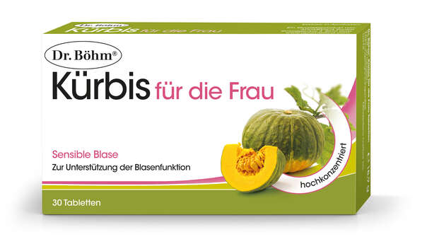Sie sehen eine Packung Dr. Böhm Kürbis für die Frau, Produktbild: 01 Dr. Böhm Kürbis für die Frau, A-Nr.: 4846076 - 01