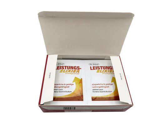 Sie sehen eine Packung Dr. Böhm Leistungselixier Brausegranulat, Produktbild: 02 Dr. Böhm Leistungselixier Brausegranulat, A-Nr.: 4555315 - 02