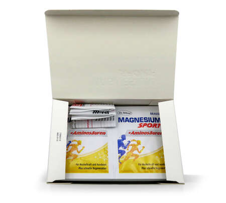 Sie sehen eine Packung Dr. Böhm Magnesium Sport + Aminosäuren, Produktbild: 02 Dr. Böhm Magnesium Sport + Aminosäuren, A-Nr.: 4774106 - 02