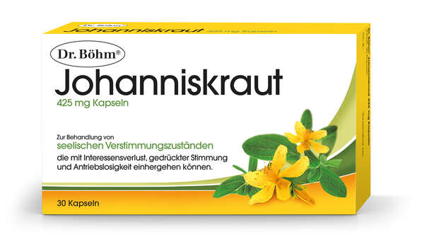 Sie sehen eine Packung Dr. Böhm Johanniskraut, Produktbild: 01 Dr. Böhm Johanniskraut, A-Nr.: 2426832 - 01