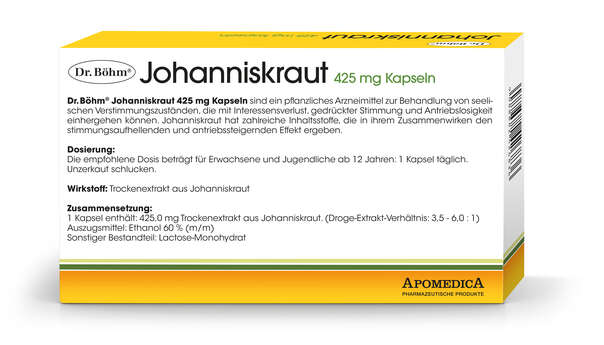 Sie sehen eine Packung Dr. Böhm Johanniskraut, Produktbild: 03 Dr. Böhm Johanniskraut, A-Nr.: 2426832 - 03