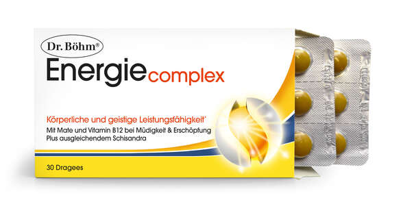 Sie sehen eine Packung Dr. Böhm Energie complex Dragees, Produktbild: 02 Dr. Böhm Energie complex Dragees, A-Nr.: 3440165 - 02