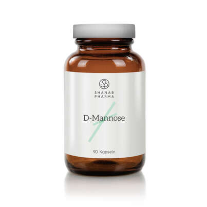 Sie sehen eine Packung Shanab D-Mannose Kapseln, Produktbild: 01 Shanab D-Mannose Kapseln, A-Nr.: 4521032 - 01