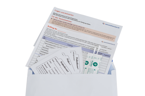 Sie sehen eine Packung Vaterschaftstest DUO, Produktbild: 01 Vaterschaftstest DUO, A-Nr.: 5098742 - 01