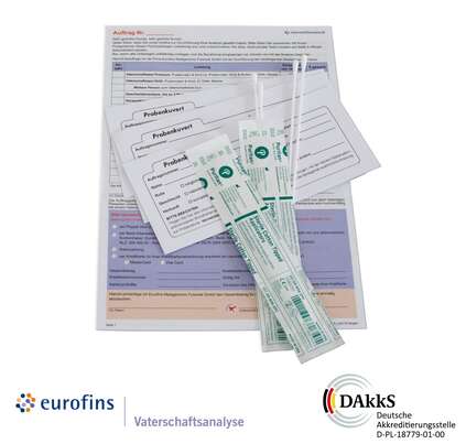 Sie sehen eine Packung Vaterschaftstest DUO, Produktbild: 02 Vaterschaftstest DUO, A-Nr.: 5098742 - 02