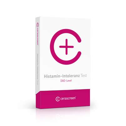 Sie sehen eine Packung cerascreen Histamin-Intoleranz Test, Produktbild: 01 cerascreen Histamin-Intoleranz Test, A-Nr.: 4879041 - 01