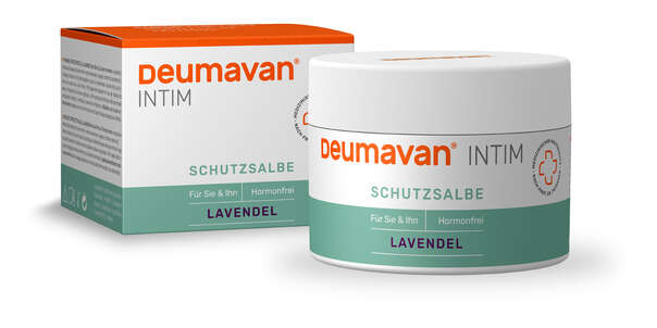 Sie sehen eine Packung Deumavan Schutzsalbe Lavendel, Produktbild: 02 Deumavan Schutzsalbe Lavendel, A-Nr.: 3455480 - 02