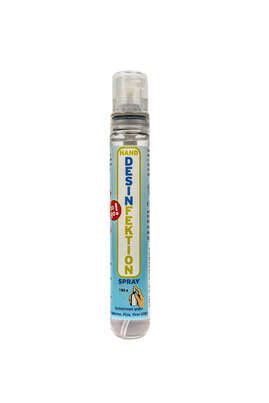 Sie sehen eine Packung DESIN Handdesinfektionsspray, Produktbild: 02 DESIN Handdesinfektionsspray, A-Nr.: 3335296 - 02