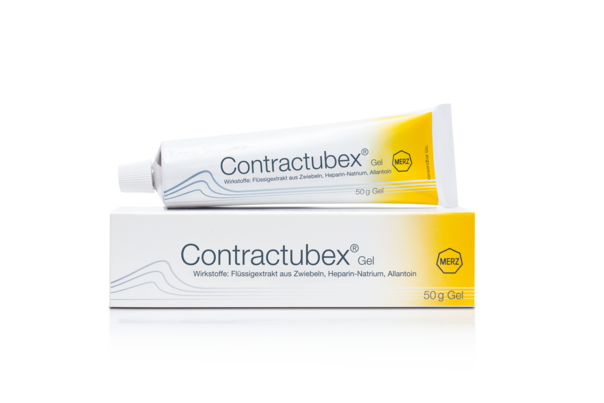 Sie sehen eine Packung Contractubex Gel 50g, Produktbild: 01 Contractubex Gel 50g, A-Nr.: 0012581 - 01