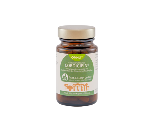 Sie sehen eine Packung Gamu Cordicipin | Cordyceps sinensis Kapseln, Produktbild: 01 Gamu Cordicipin | Cordyceps sinensis Kapseln, A-Nr.: 5600207 - 01
