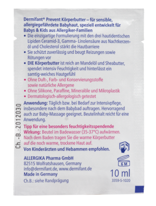 Dermifant® Prevent Körperbutter 10 x 10ml, A-Nr.: 5585985 - 03