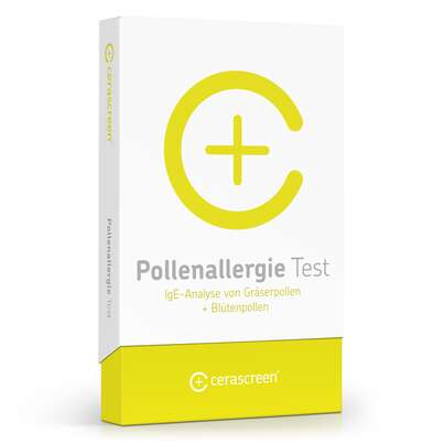 Sie sehen eine Packung cerascreen Pollenallergie Test, Produktbild: 01 cerascreen Pollenallergie Test, A-Nr.: 5446574 - 01