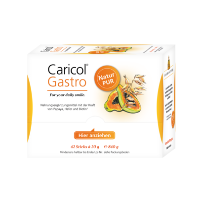 Sie sehen eine Packung Caricol®-Gastro 42 x 20g, Produktbild: 01 Caricol®-Gastro 42 x 20g, A-Nr.: 5742634 - 01