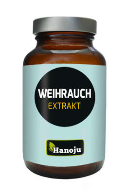 Sie sehen eine Packung Hanoju Weihrauch Extrakt * Vitamine Kapseln, Produktbild: 01 Hanoju Weihrauch Extrakt * Vitamine Kapseln, A-Nr.: 4384782 - 01