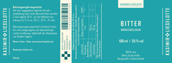Sie sehen eine Packung Kasimir und Lieselotte Lebergeist Tinktur, Produktbild: 03 Kasimir und Lieselotte Lebergeist Tinktur, A-Nr.: 5176235 - 03
