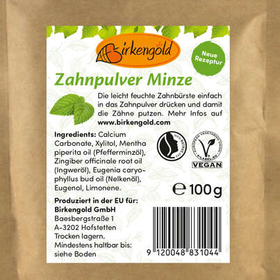 Birkengold Zahnpulver Minze, A-Nr.: 5160263 - 01