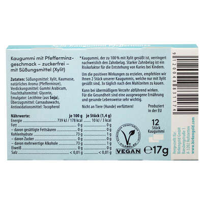 Birkengold Kaugummi Pfefferminze, A-Nr.: 5160317 - 01