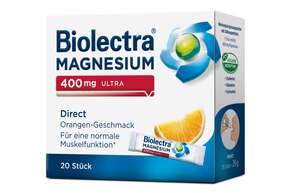 Biolectra® MAGNESIUM 400 mg Ultra Direct Orange Sticks 20 Stück, A-Nr.: 5048098 - 01