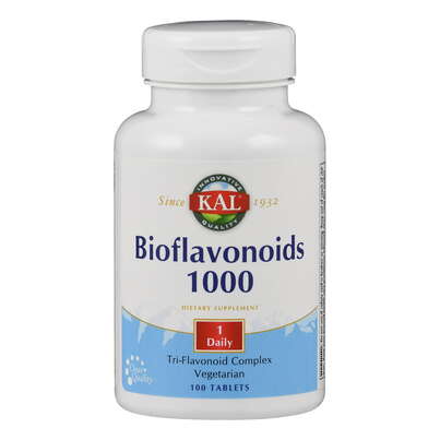 Sie sehen eine Packung Supplementa Bioflavonoid Complex 1000mg Tabletten, Produktbild: 01 Supplementa Bioflavonoid Complex 1000mg Tabletten, A-Nr.: 5395434 - 01