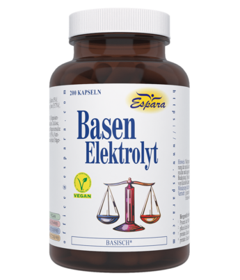 Sie sehen eine Packung Espara Basen Elektrolyt Kapseln, Produktbild: 01 Espara Basen Elektrolyt Kapseln, A-Nr.: 3699377 - 01