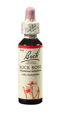 Sie sehen eine Packung Bach®-Blüte Nr. 26 Rock Rose (Gelbes Sonnenröschen), Produktbild: 01 Bach®-Blüte Nr. 26 Rock Rose (Gelbes Sonnenröschen), A-Nr.: 5323305 - 01