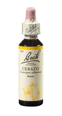 Sie sehen eine Packung Bach®-Blüte Nr. 5 Cerato (Bleiwurz), Produktbild: 01 Bach®-Blüte Nr. 5 Cerato (Bleiwurz), A-Nr.: 5322820 - 01