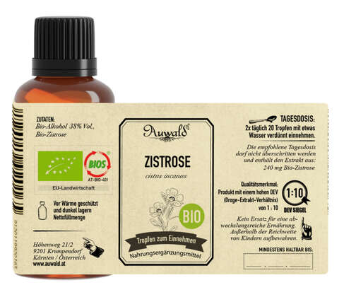 Auwald® - Zistrose - BIO Tropfen (Auszug, Extrakt, Essenz), A-Nr.: 5709826 - 04