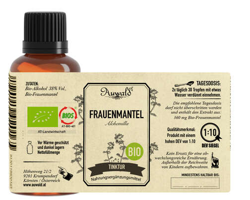 Auwald® - Frauenmantel - BIO Tropfen (Auszug, Extrakt, Essenz), A-Nr.: 5680034 - 04