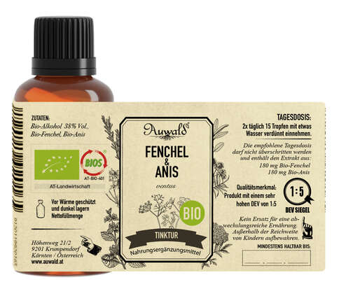 Auwald® - Fenchel &amp; Anis BIO Tropfen (Auszug, Extrakt, Essenz), A-Nr.: 5679901 - 03