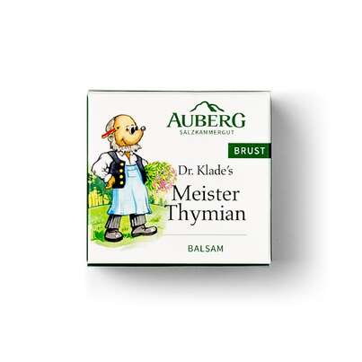 Sie sehen eine Packung AUBERG Brustbalsam Meister Thymian, Produktbild: 01 AUBERG Brustbalsam Meister Thymian, A-Nr.: 4734791 - 01