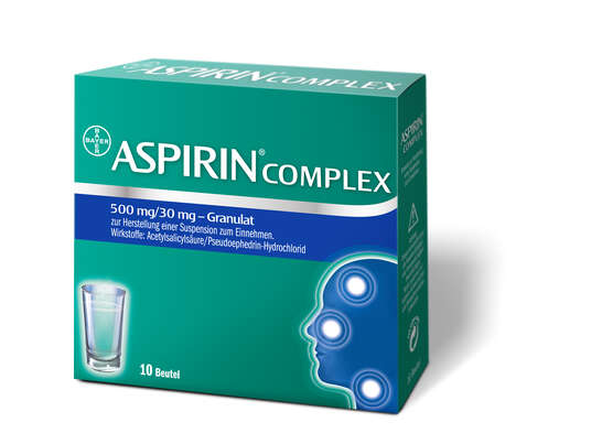 Sie sehen eine Packung Aspirin® Complex – Granulat, Produktbild: 01 Aspirin® Complex – Granulat, A-Nr.: 2444238 - 01