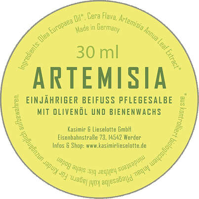 Sie sehen eine Packung Kasimir und Lieselotte Beifuß einjährig Salbe, Produktbild: 03 Kasimir und Lieselotte Beifuß einjährig Salbe, A-Nr.: 5176689 - 03