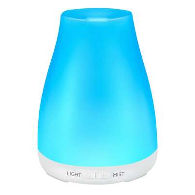 Sie sehen eine Packung Kompakter Aromadiffuser weiß mit LED-Beleuchtung, Produktbild: 01 Kompakter Aromadiffuser weiß mit LED-Beleuchtung, A-Nr.: 5246272 - 01