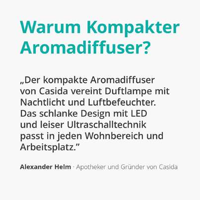 Sie sehen eine Packung Kompakter Aromadiffuser weiß mit LED-Beleuchtung, Produktbild: 03 Kompakter Aromadiffuser weiß mit LED-Beleuchtung, A-Nr.: 5246272 - 03