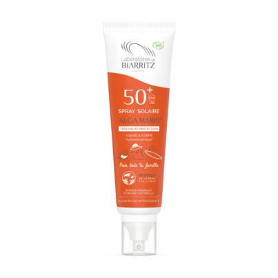 Sie sehen eine Packung Alga Maris bio Sonnenspray LSF 50 + LdB, Produktbild: 01 Alga Maris bio Sonnenspray LSF 50 + LdB, A-Nr.: 5279917 - 01