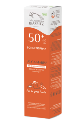 Sie sehen eine Packung Alga Maris bio Sonnenspray LSF 50 + LdB, Produktbild: 03 Alga Maris bio Sonnenspray LSF 50 + LdB, A-Nr.: 5279917 - 03