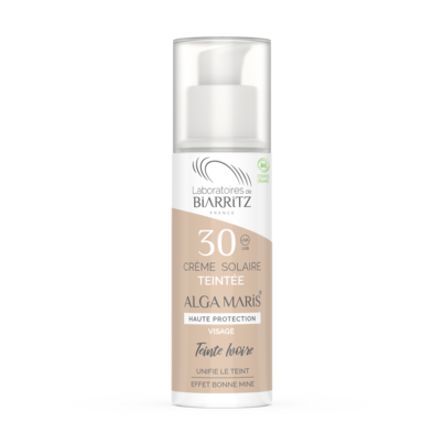 Sie sehen eine Packung Alga Maris getönte Sonnencreme elfenbein Gesicht bio LSF 30, Produktbild: 01 Alga Maris getönte Sonnencreme elfenbein Gesicht bio LSF 30, A-Nr.: 5279923 - 01