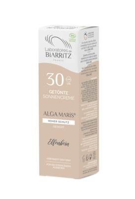 Sie sehen eine Packung Alga Maris getönte Sonnencreme elfenbein Gesicht bio LSF 30, Produktbild: 03 Alga Maris getönte Sonnencreme elfenbein Gesicht bio LSF 30, A-Nr.: 5279923 - 03
