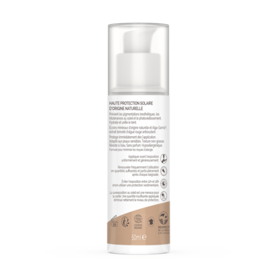 Sie sehen eine Packung Alga Maris getönte Sonnencreme bio für Gesicht LSF 50 beige LdB, Produktbild: 02 Alga Maris getönte Sonnencreme bio für Gesicht LSF 50 beige LdB, A-Nr.: 4610066 - 02