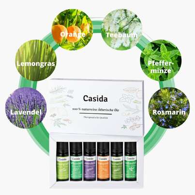 Sie sehen eine Packung TOP 6 Ätherische Öle Set, Produktbild: 02 TOP 6 Ätherische Öle Set, A-Nr.: 5304360 - 02