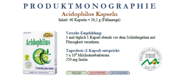 Sie sehen eine Packung Espara Acidophilus Kapseln, Produktbild: 03 Espara Acidophilus Kapseln, A-Nr.: 2713649 - 03