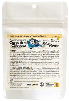 Sie sehen eine Packung 2in1 Shampoo & Duschgel Meeresbriese StepOne 40gr = 500 ml, Produktbild: 01 2in1 Shampoo & Duschgel Meeresbriese StepOne 40gr = 500 ml, A-Nr.: 5835962 - 01