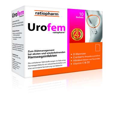 Sie sehen eine Packung Urofem ratiopharm®, Produktbild: 01 Urofem ratiopharm®, A-Nr.: 4847880 - 01
