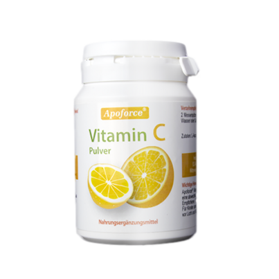 Sie sehen eine Packung Apoforce® Vitamin C Pulver, Produktbild: 01 Apoforce® Vitamin C Pulver, A-Nr.: 5331919 - 01