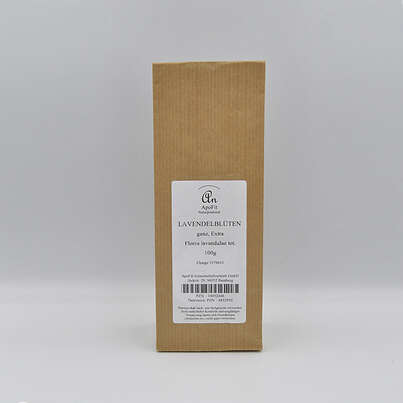 Sie sehen eine Packung Lavendelblüten ganz Extra, Produktbild: 01 Lavendelblüten ganz Extra, A-Nr.: 4832950 - 01