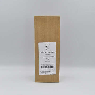 Sie sehen eine Packung Liebstöckelblätter gerebelt, Produktbild: 01 Liebstöckelblätter gerebelt, A-Nr.: 4791872 - 01