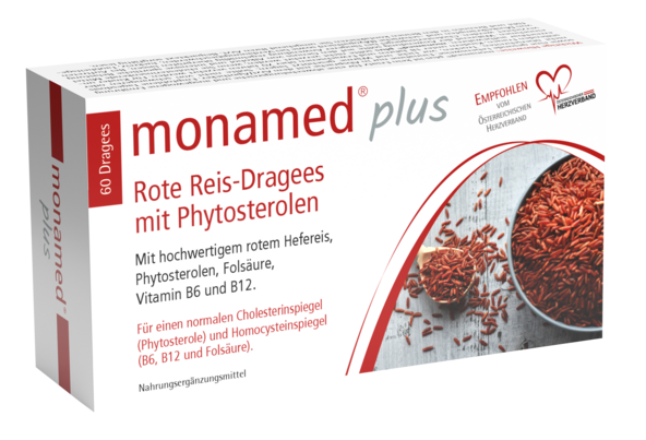 monamed® plus Rote Reis Dragees mit Phytosterolen, A-Nr.: 5683328 - 01