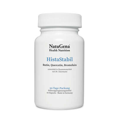 Sie sehen eine Packung NatuGena HistaStabil Kapseln, Produktbild: 01 NatuGena HistaStabil Kapseln, A-Nr.: 5847221 - 01